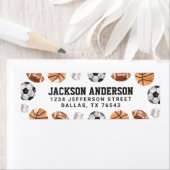 Modern Sports Geburtstags-Rücksendeadresse (Insitu)