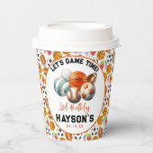 Modern Sports Kids 2. Geburtstag Party Pappbecher (Vorderseite)