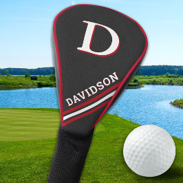 Modern Sporty Personalized Monogram Golfer Gift Golf Headcover