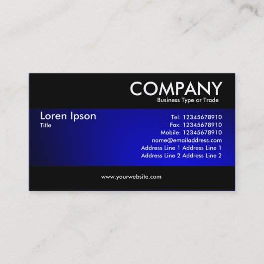 Modern - Spotlit Blue Visitenkarte (Vorderseite)