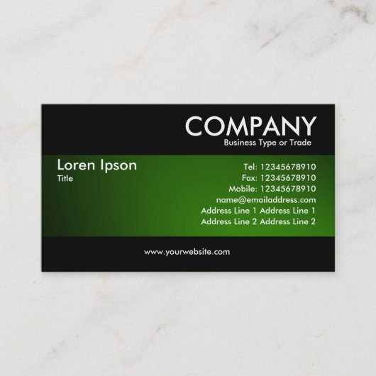 Modern - Spotlit Green Visitenkarte (Vorderseite)