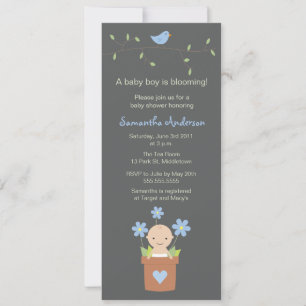 Modern Spring Baby Shooter - Boy Einladung