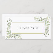 Modern Spring Blätter Business dank You Card Dankeskarte (Vorne/Hinten)