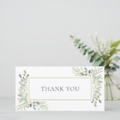 Modern Spring Blätter Business dank You Card Dankeskarte (Stehend Vorderseite)