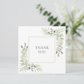 Modern Spring Blätter Business dank You Card Dankeskarte (Stehend Vorderseite)