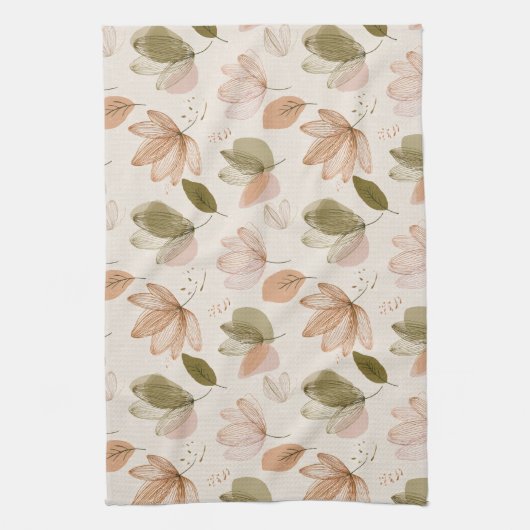 Modern Spring Botanical Floral Kitchen Towels Geschirrtuch (Vertikal)