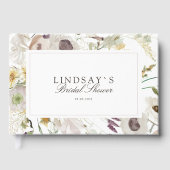 Modern Spring Bridal Shower Gästebuch (Vorderseite)
