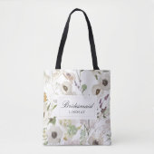 Modern Spring Bridesmaid Personalized Name Tasche (Vorderseite)