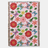 Modern Spring Garden Butterfly Floral  Decke (Vorderseite Vertikal)