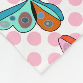 Modern Spring Garden Butterfly Floral  Fleecedecke (Ecke)