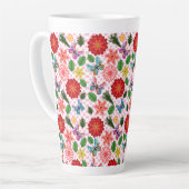 Modern Spring Garden Butterfly Floral  Milchtasse (Linke Ecke)