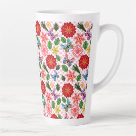 Modern Spring Garden Butterfly Floral  Milchtasse