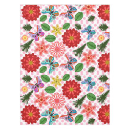 Modern Spring Garden Butterfly Floral  Tischdecke