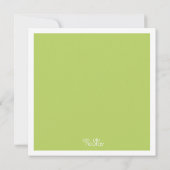 Modern Spring Green Save the Date Foto Cards Einladung (Rückseite)