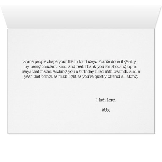 Modern Spring Meadow Birthday Card for Great Aunt (Innenansicht Horizontal (Unten))