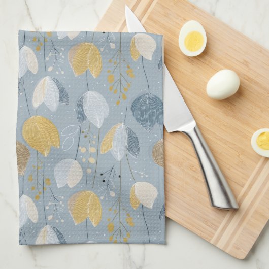 Modern Spring Tulip Botanical Kitchen Towels Geschirrtuch (Viertel Falte)
