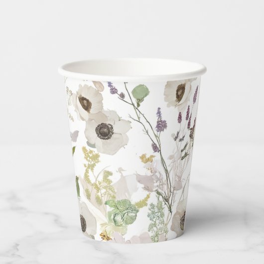 Modern Spring Wedding  Pappbecher (Rückseite)