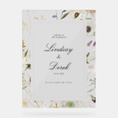 Modern Spring Wedding Welcome Acrylschild (Vorderseite)