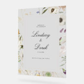 Modern Spring Wedding Welcome Acrylschild (Winkel)