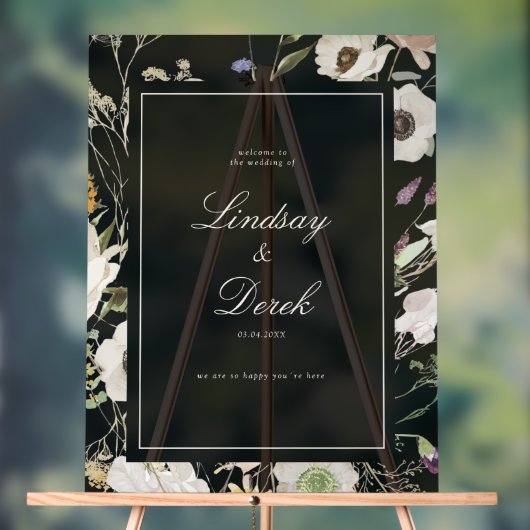 Modern Spring Wedding Welcome Acrylschild (Neutral)