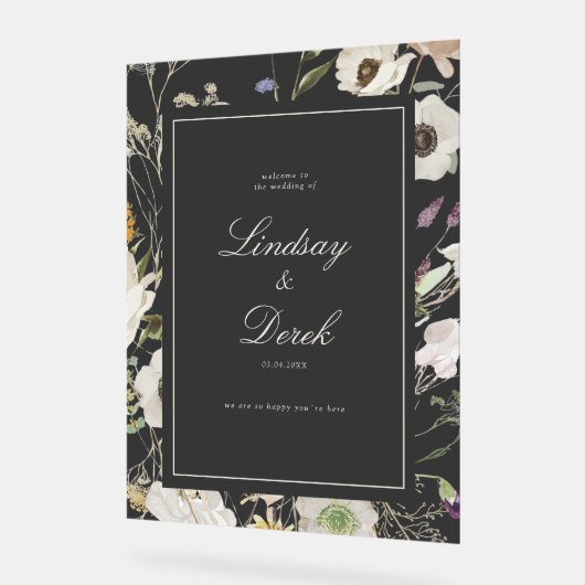 Modern Spring Wedding Welcome Acrylschild (Winkel)