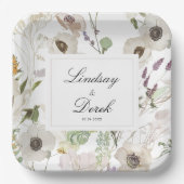  Modern Spring Wedding Welcome Pappteller (Vorderseite)