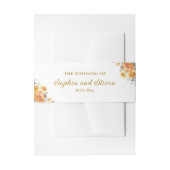 Modern spring wedding with orange Flowers Einladungsbanderole (Vorderseite Beispiel)