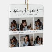 Modern Square Black & White Niedlich Foto Mütter T Keramikornament (Rechts)