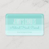 Modern Square Border Pastel Rainbow Ombre Aquamari Visitenkarte (Vorderseite)