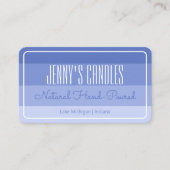 Modern Square Border Pastel Rainbow Ombre Blue Visitenkarte (Vorderseite)