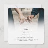 Modern Square Foto Save the Date Card Einladung (Rückseite)