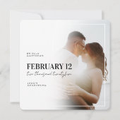 Modern Square Foto Save the Date Card Einladung (Vorderseite)