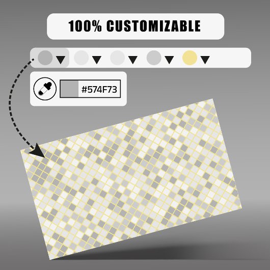 Modern Square Geometric Pattern QR Code  Quadratische Visitenkarte