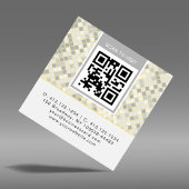 Modern Square Geometric Pattern QR Code  Quadratische Visitenkarte
