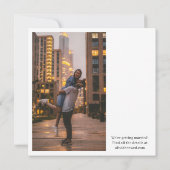 Modern Square Minimal Candid Handwritten Wedding Save The Date (Rückseite)