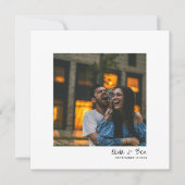 Modern Square Minimal Candid Handwritten Wedding Save The Date (Vorderseite)