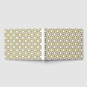 Modern Square Pattern Gold Gästebuch (Voll)