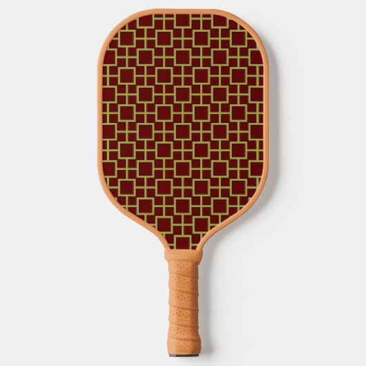 Modern Square Pattern Gold Pickleball Schläger (Vorderseite)