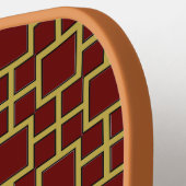 Modern Square Pattern Gold Pickleball Schläger (Linke Seite)