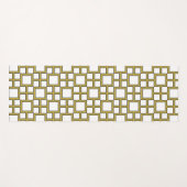 Modern Square Pattern Gold Yogamatte (Vorderseite (Horizontal))