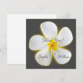 Modern Square White Plumeria Blume, vielen Dank (Vorne/Hinten)