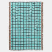 Modern_Squares (c) Turquoise_Blue-Blanket_ Decke (Vorderseite Vertikal)