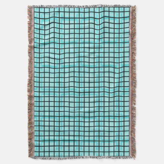 Modern_Squares (c) Turquoise_Blue-Blanket_ Decke (Vorderseite Vertikal)