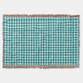 Modern_Squares (c) Turquoise_Blue-Blanket_ Decke (Vorderseite)