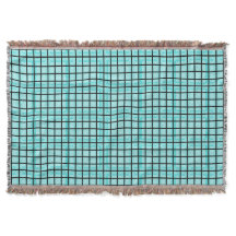 Modern_Squares (c) Turquoise_Blue-Blanket_