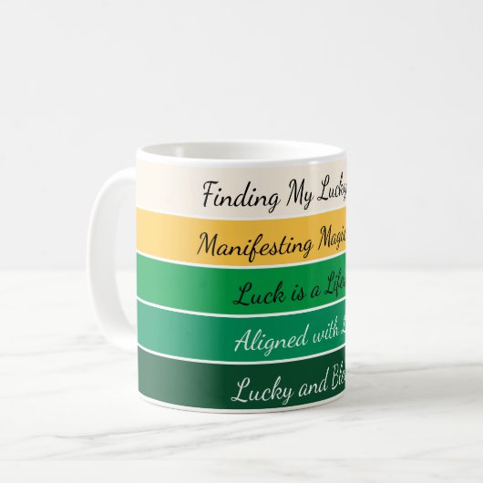 Modern St. Patrick’s Day Gradient Kaffeetasse (Vorderseite Links)