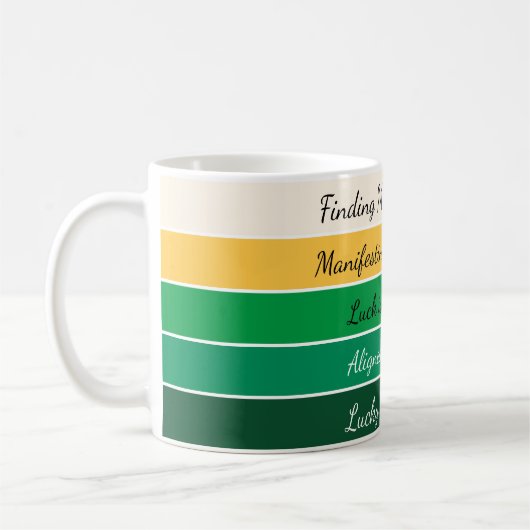 Modern St. Patrick’s Day Gradient Kaffeetasse (Links)