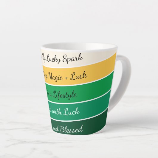 Modern St. Patrick’s Day Gradient Milchtasse (Rechte Ecke)