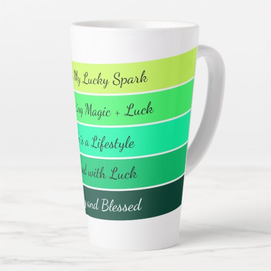 Modern St. Patrick’s Day Gradient  Milchtasse (Rechte Ecke)