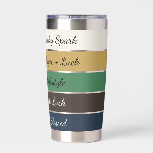 Modern St. Patrick’s Day Gradient Thermobecher (Rückseite)